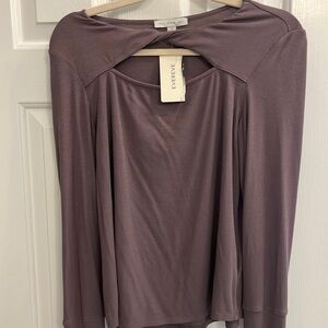 Evereve new - Allison Joy ribbed top with peep hole center brand new with tags